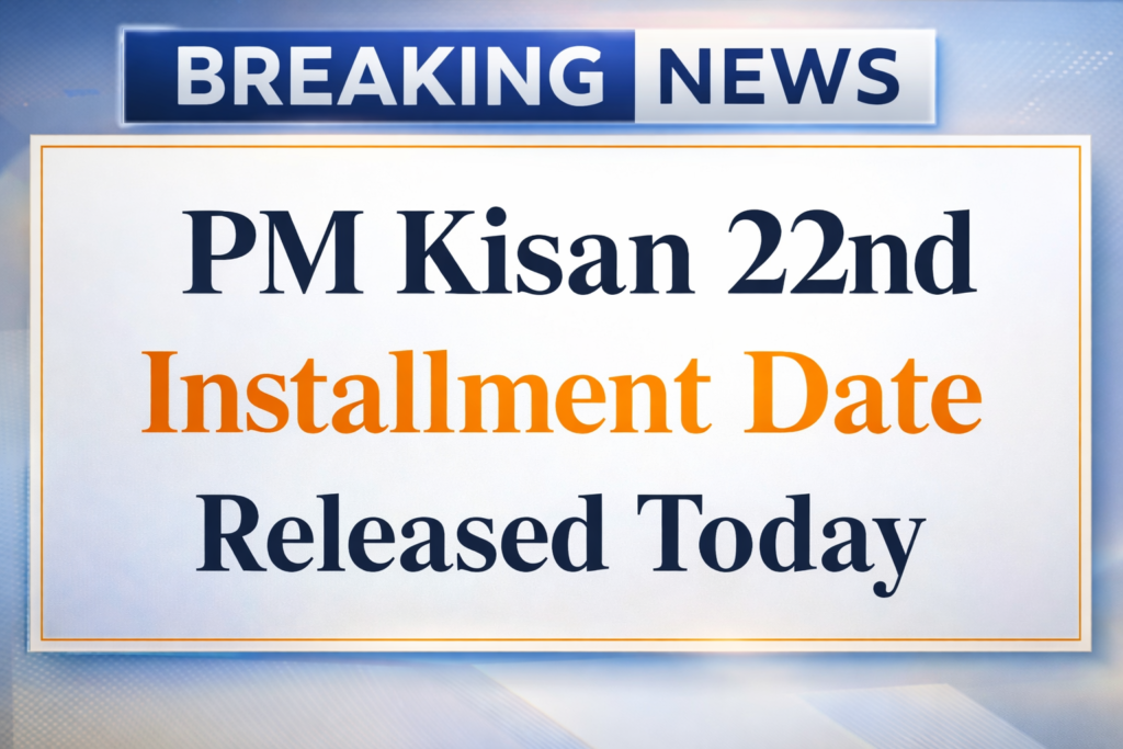 PM Kisan Samman Nidhi 22nd Installment 2026 Banner