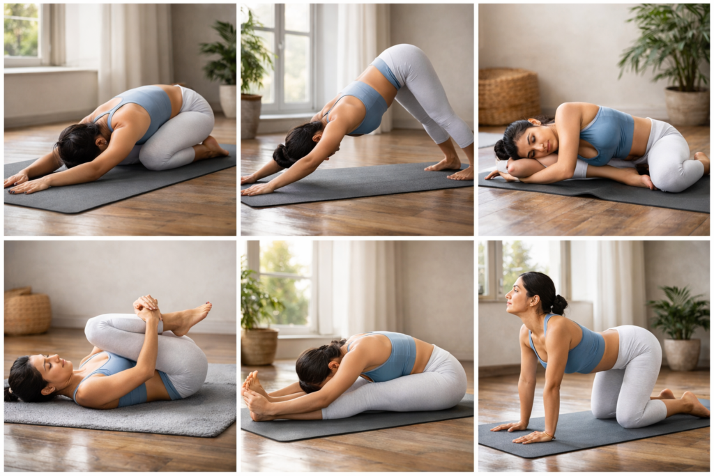Yoga poses for muscles pain